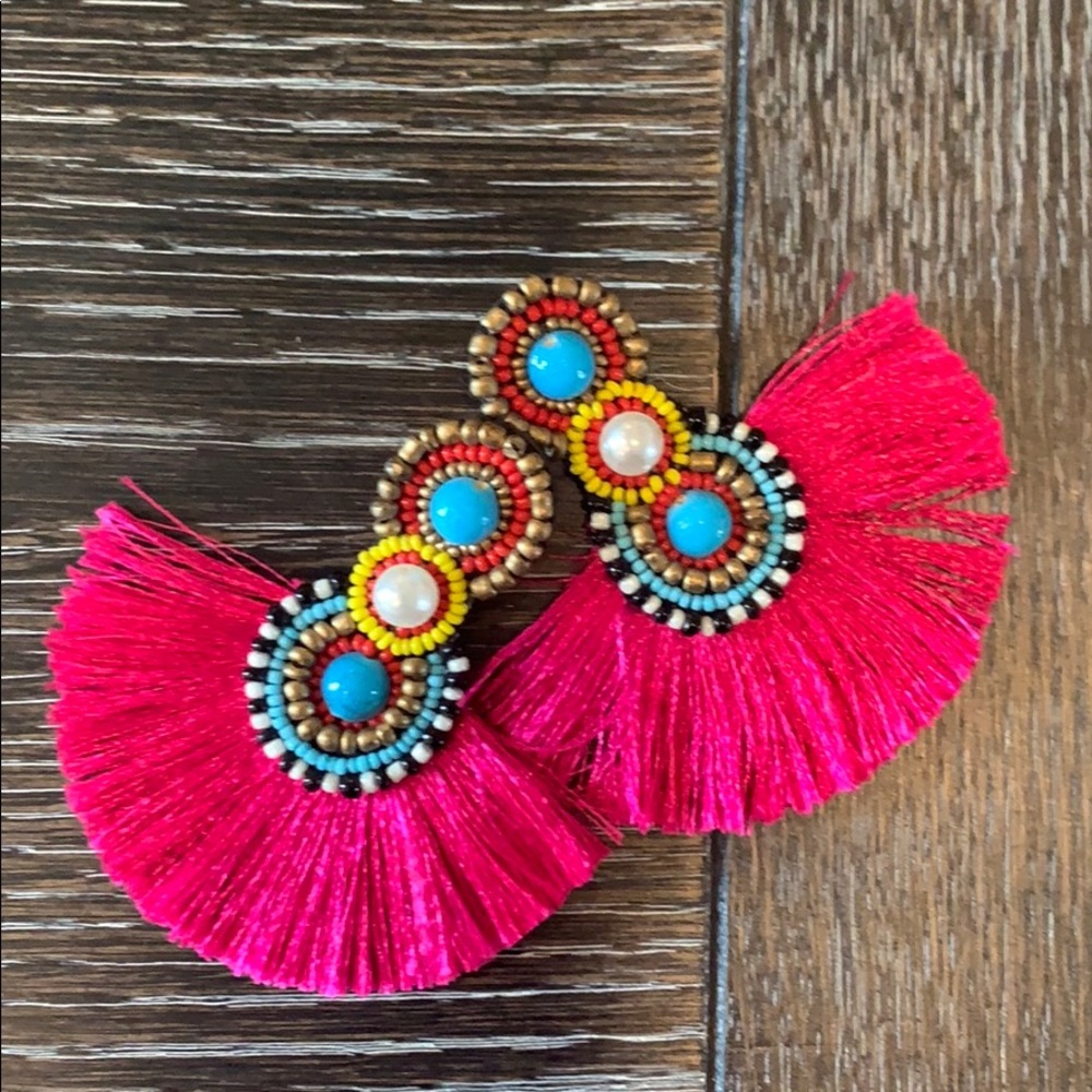 Tribal fringe earrings